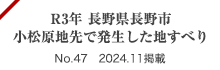 令和3年 長野県長野市小松原地先で発生した地すべり